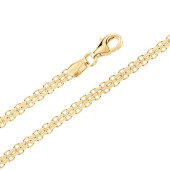 Brățară argint placata cu aur galben 4,5 mm x 18 cm DiAmanti BISMARK-3F-Gold-18cm-SL